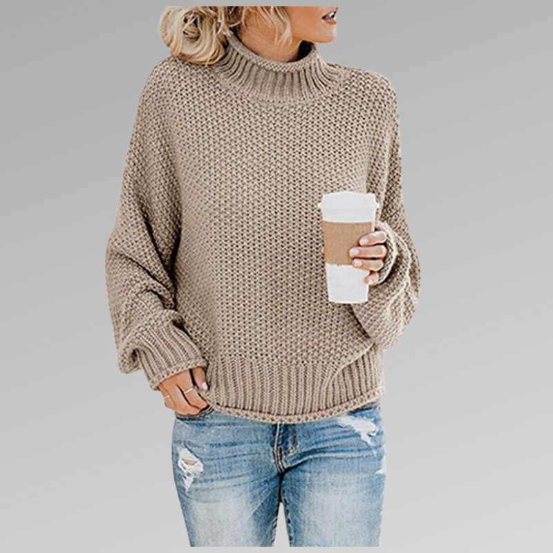 Kelly Womens Knitted Sweater in Beige