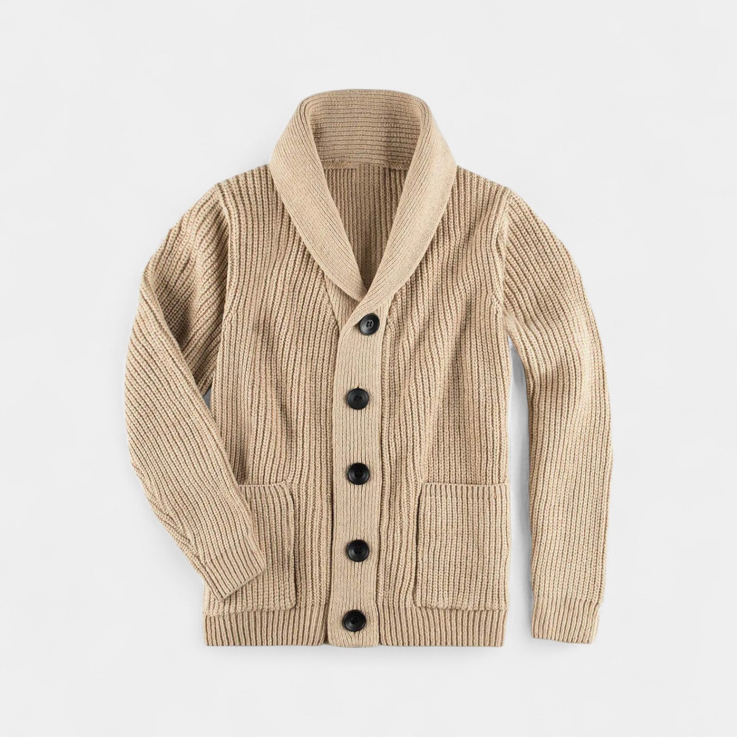 Men's wool buttoned high collar vest – refined, warm, everyday silhouette