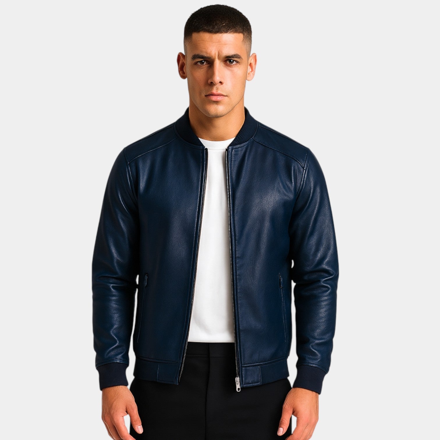 Men's Korean Style Leather Jacket – Minimalist Fit