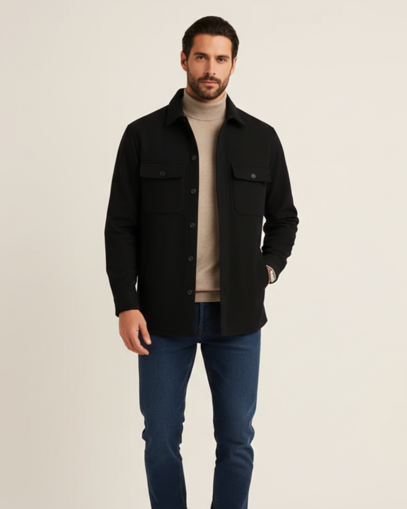 Men's Overshirt - Long Sleeve - Button Front