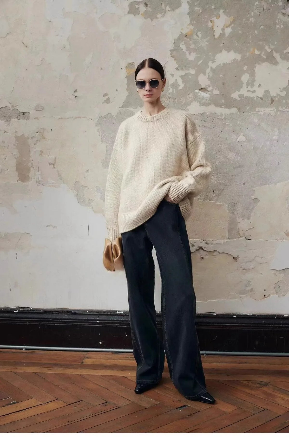 Tracy Womens Pure Cashmere Oversized Sweater
