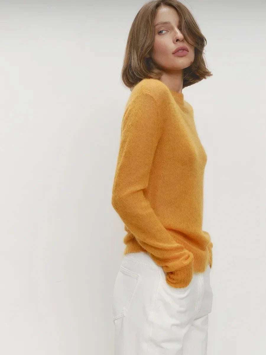 Tanya Womens Crew Neck Knit Sweater