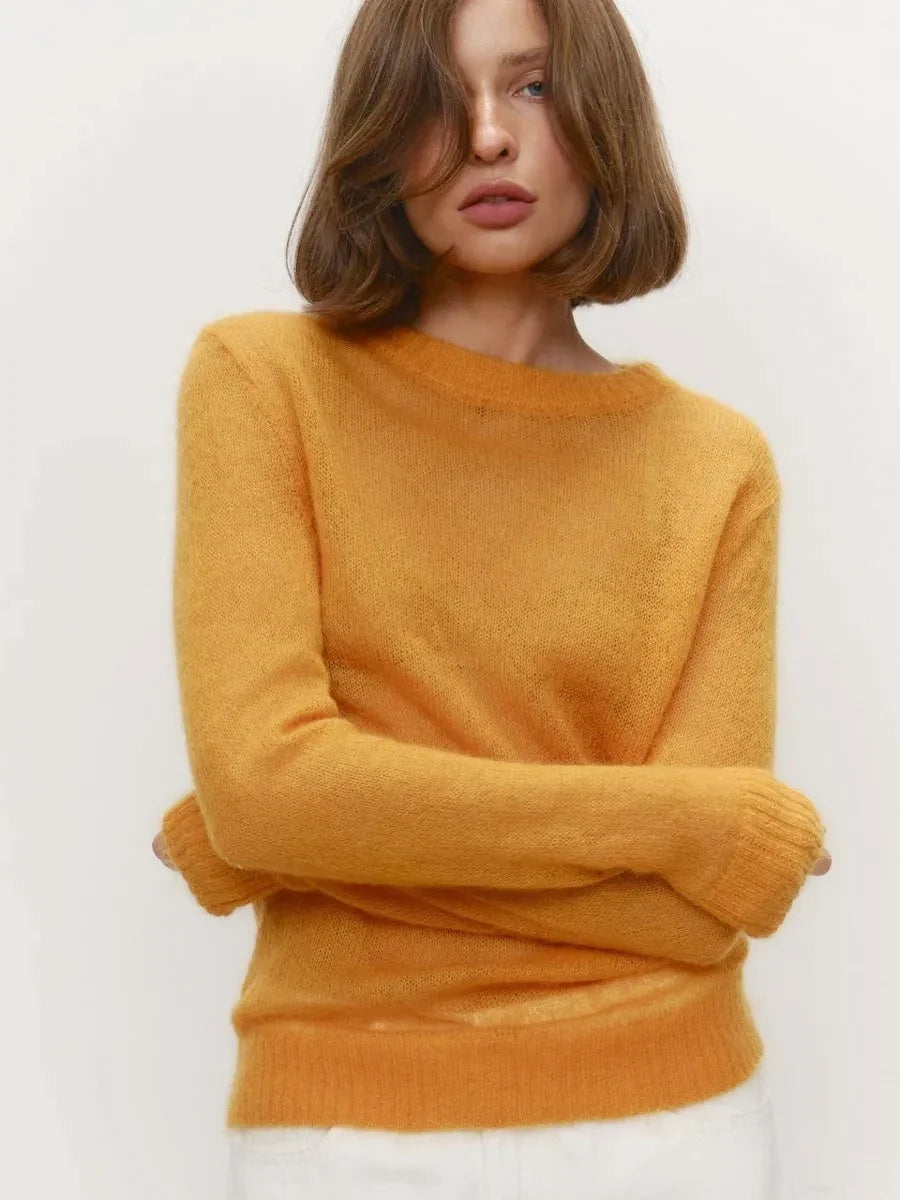 Tanya Womens Crew Neck Knit Sweater
