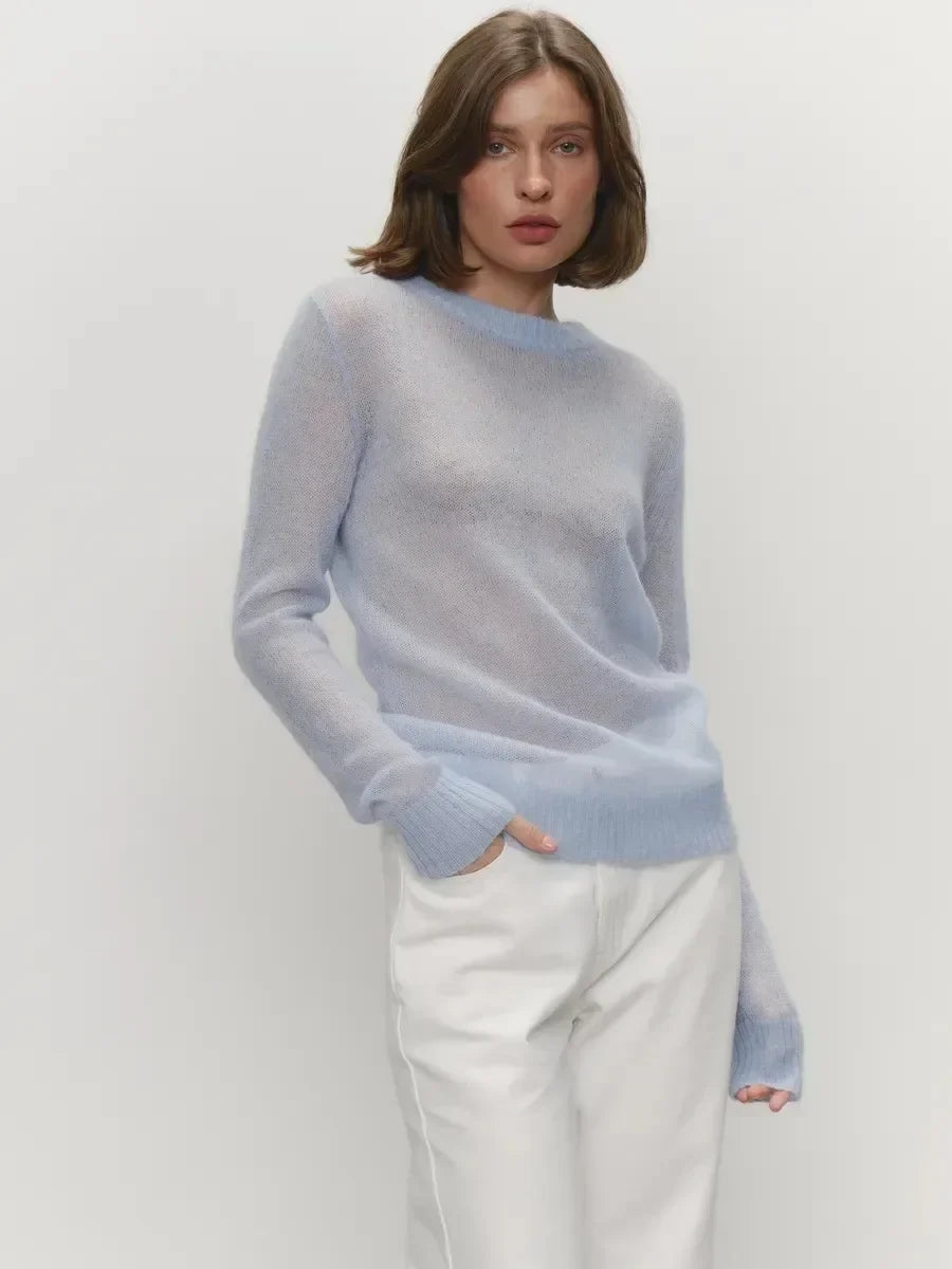 Tanya Womens Crew Neck Knit Sweater