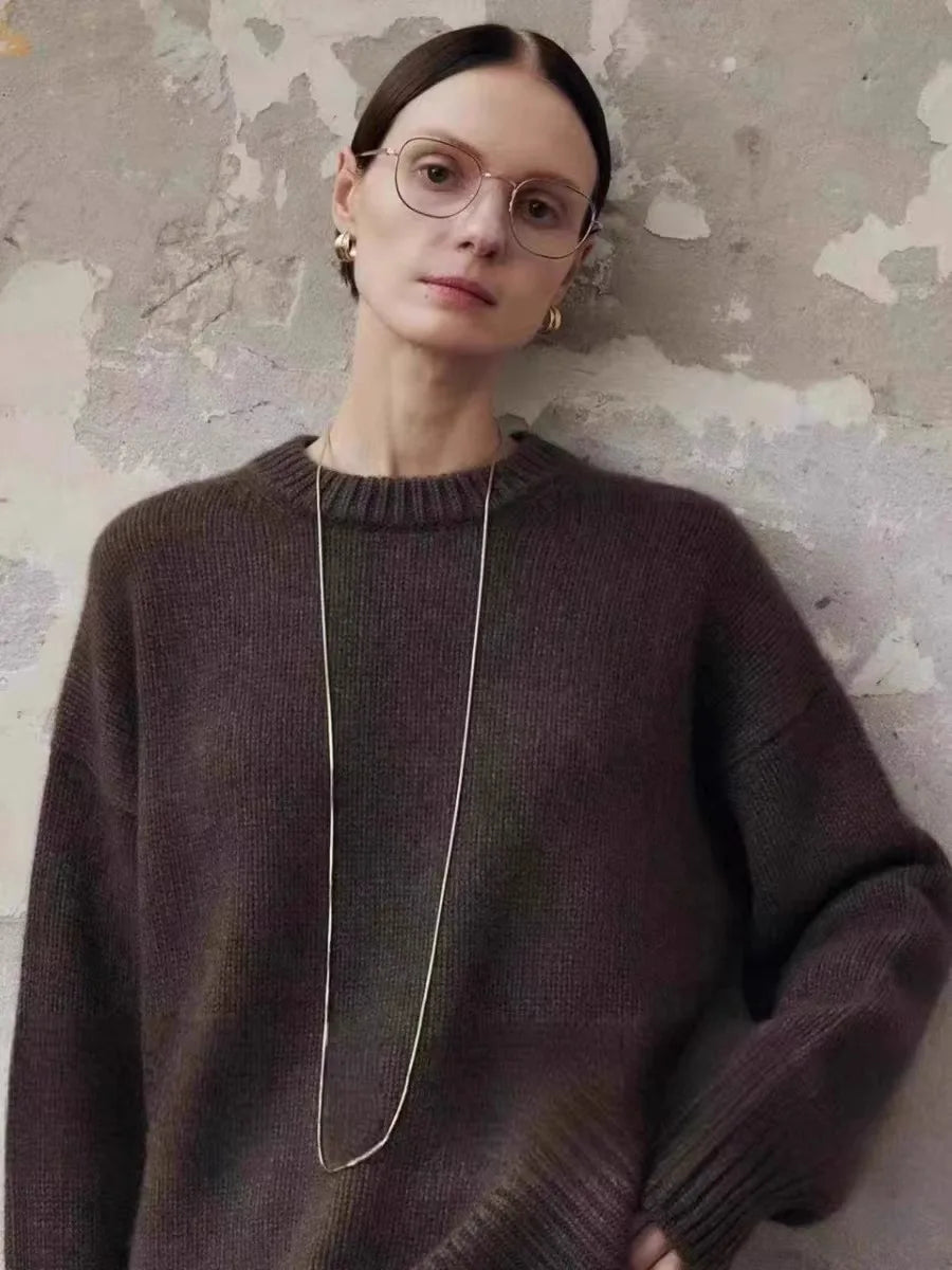 Tracy Womens Pure Cashmere Oversized Sweater