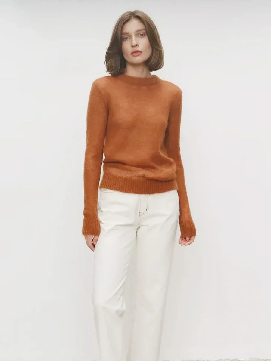Tanya Womens Crew Neck Knit Sweater