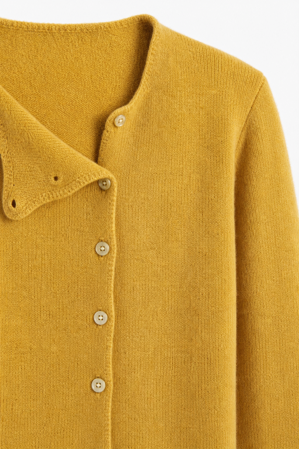 Amélise Womens Asymmetric Button Cashmere Blend Sweater