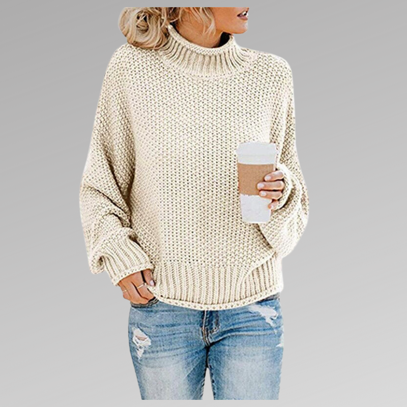 Kelly Womens Knitted Sweater in Cream