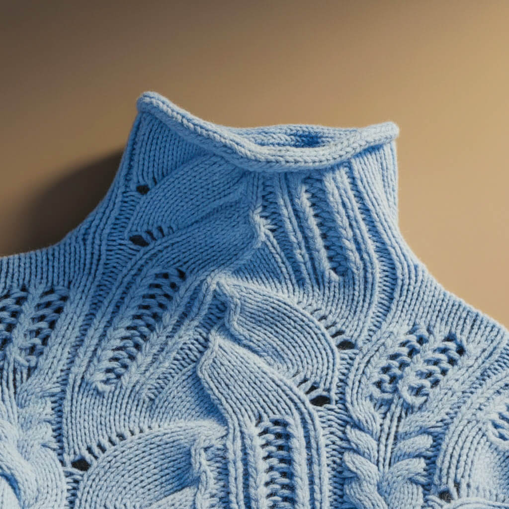 Nora Womens Hand-Knit Merino Wool Blend Sweater