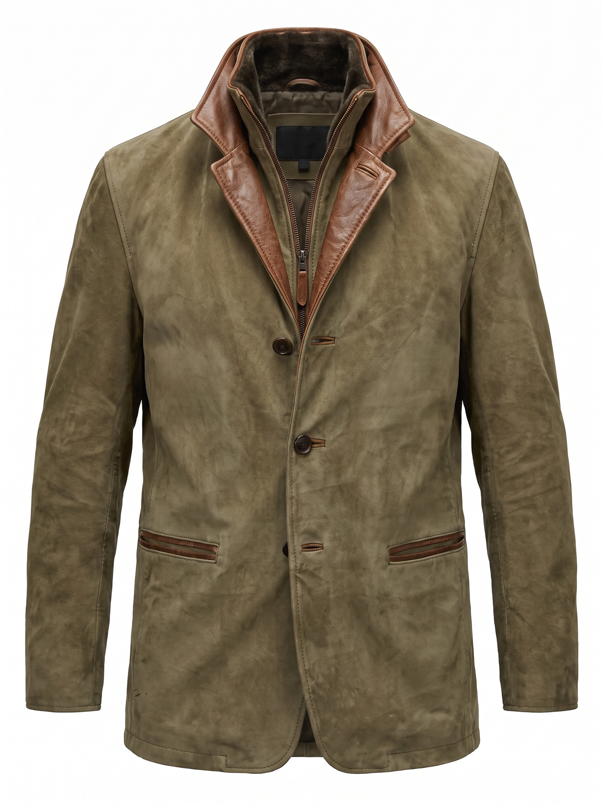 Men’s Palermo Leather Button-Up Jacket