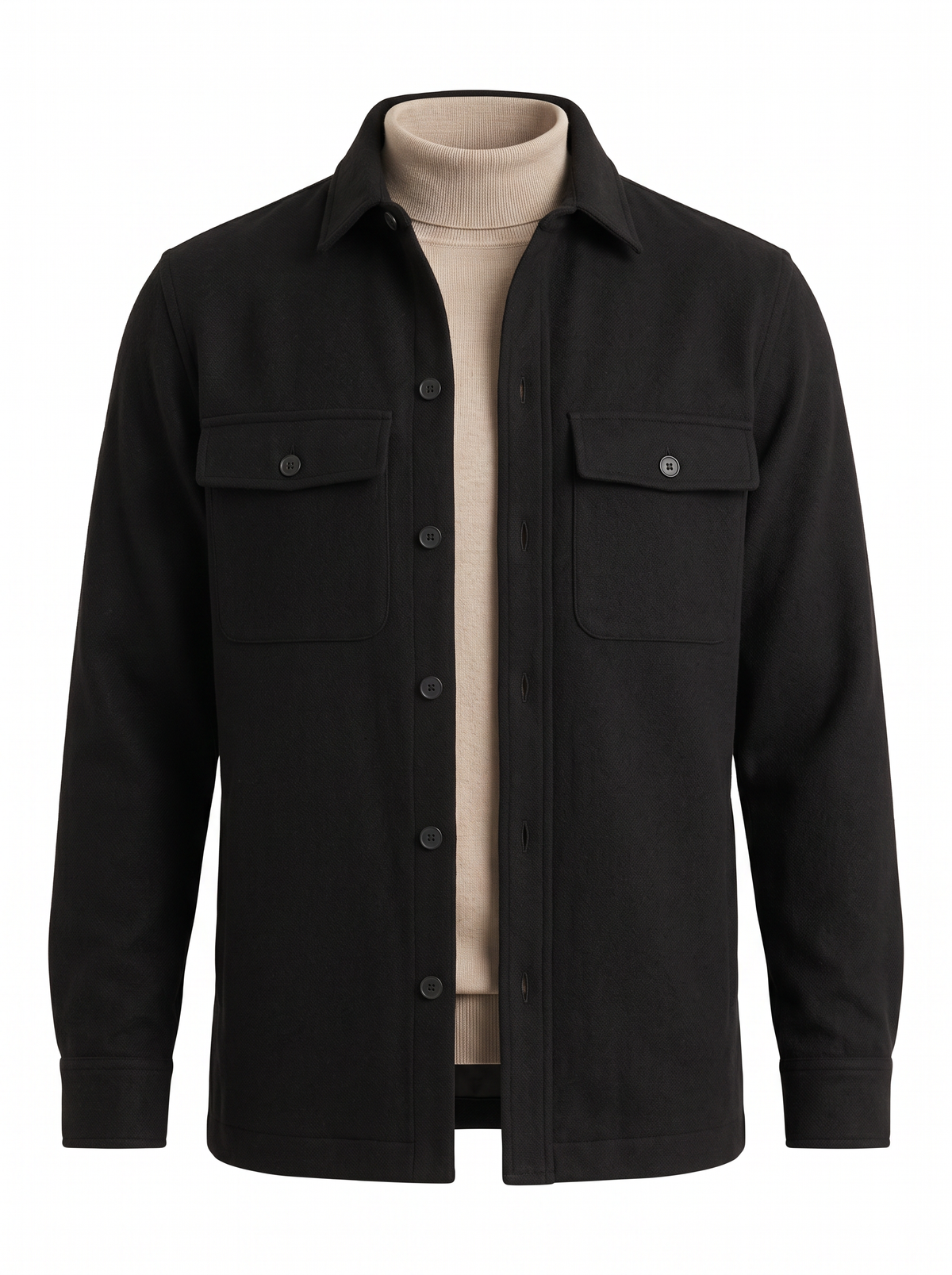 Men's Overshirt - Long Sleeve - Button Front