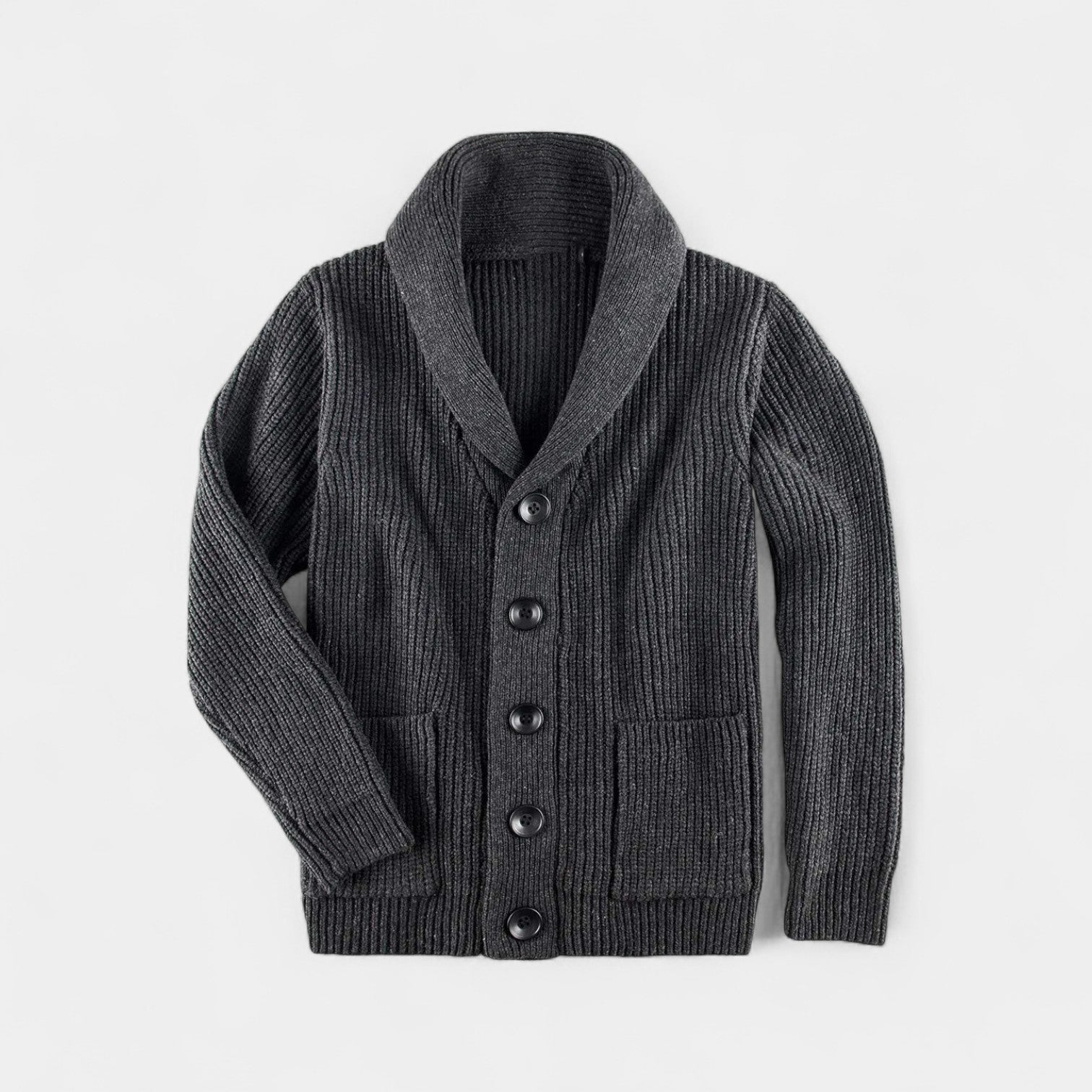Men's wool buttoned high collar vest – refined, warm, everyday silhouette