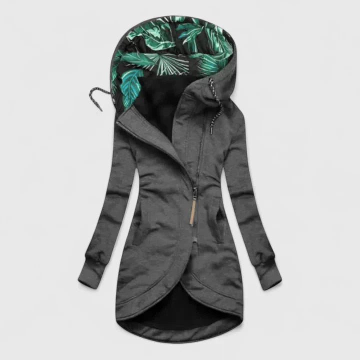 Annalysiah Womens Water-Repellent Windproof Jacket in Grey