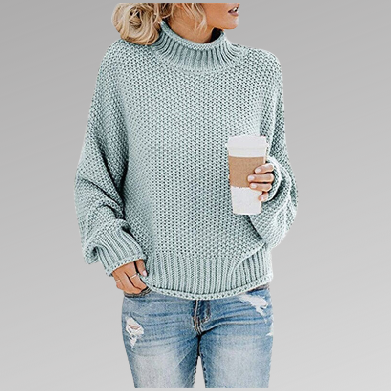 Kelly Womens Knitted Sweater in Baby Blue