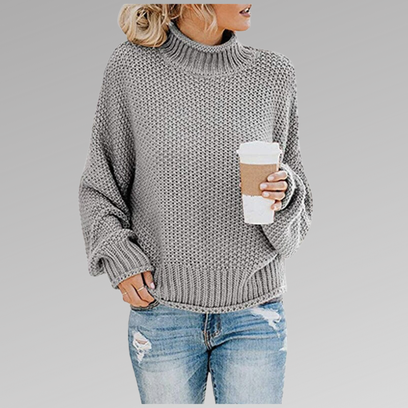 Kelly Womens Knitted Sweater in Grey