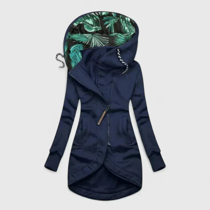 Annalysiah Womens Water-Repellent Windproof Jacket in Navy