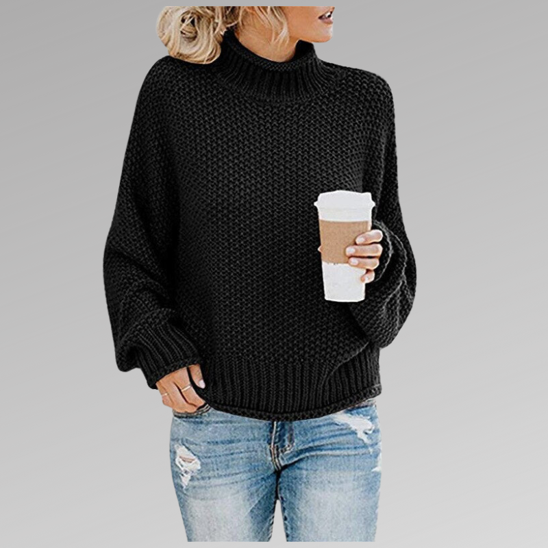 Kelly Womens Knitted Sweater in Black