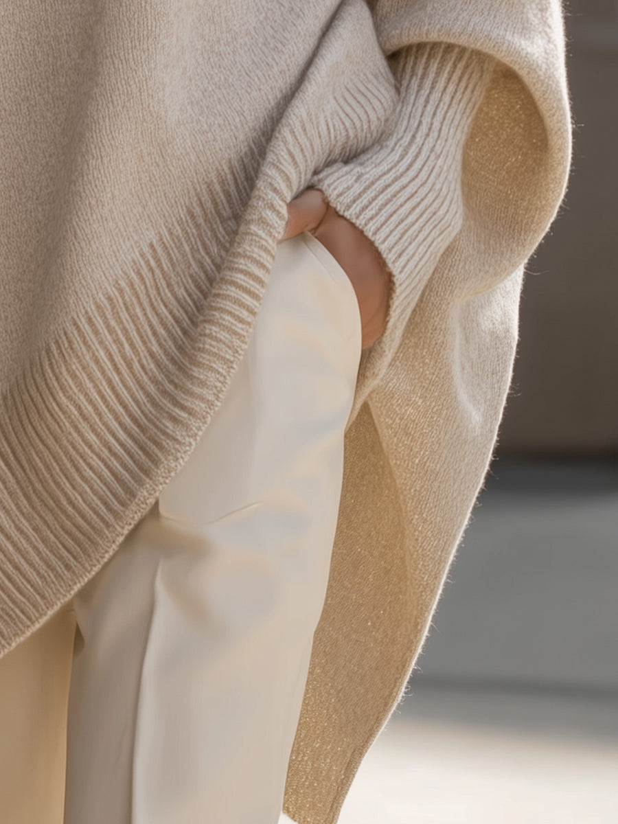 Marie Womens Oversized Poncho Sweater
