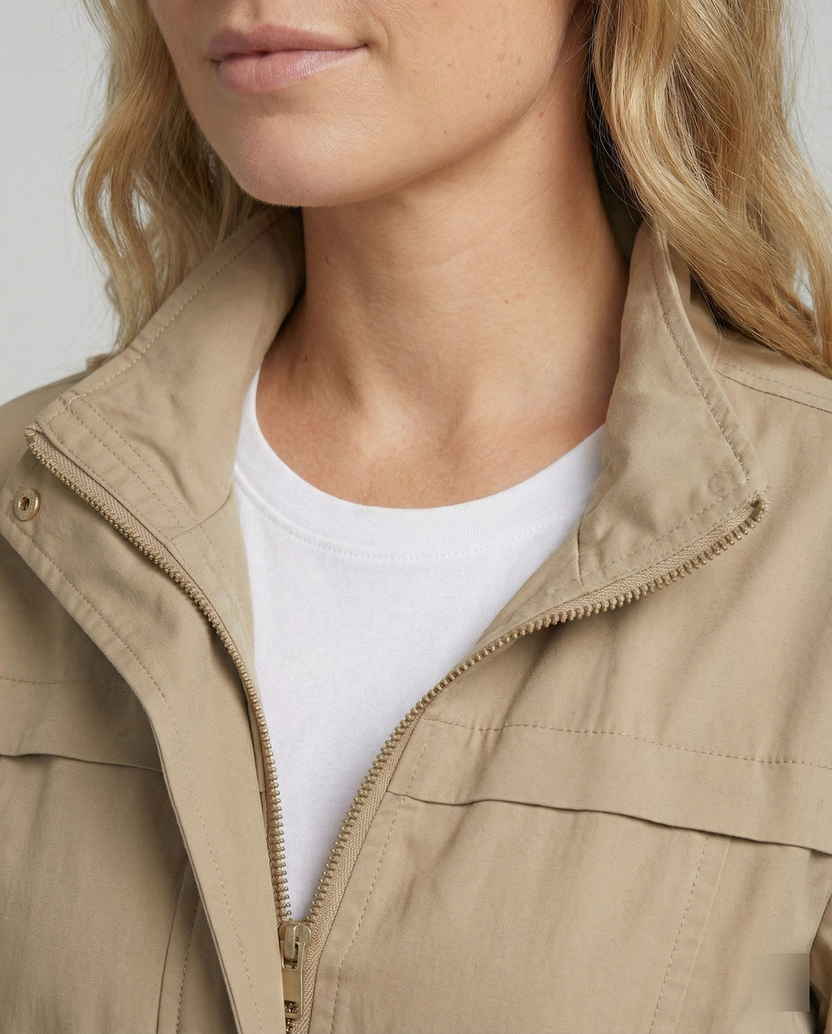 Kristy Womens Utility Jacket with Drawstring Waist