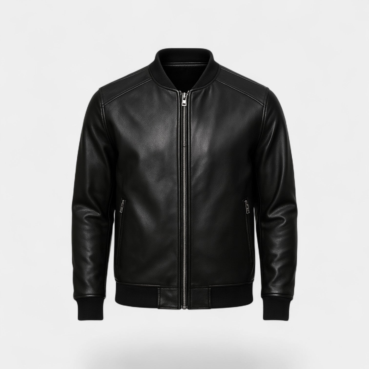 Men's Korean Style Leather Jacket – Minimalist Fit