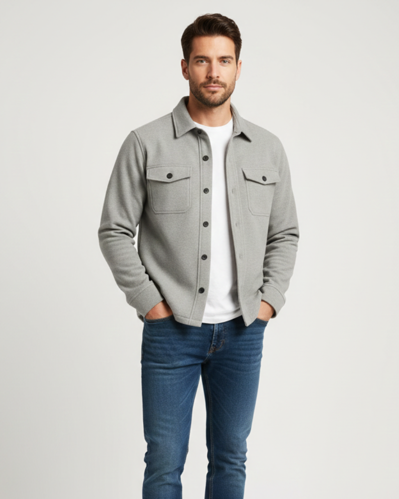 Men's Overshirt - Long Sleeve - Button Front