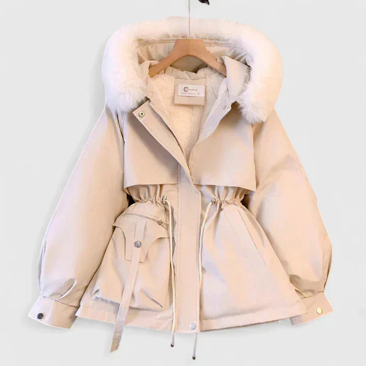 Aya Womens Padded Winter Jacket in White