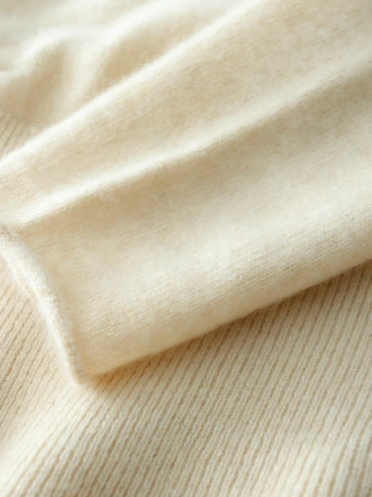 Diana Womens Cashmere Sweater with Crossover Collar