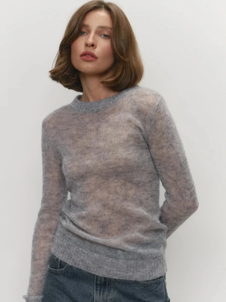 Tanya Womens Crew Neck Knit Sweater