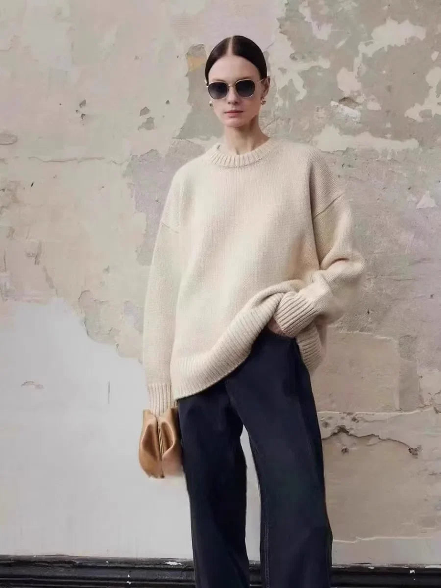 Tracy Womens Pure Cashmere Oversized Sweater