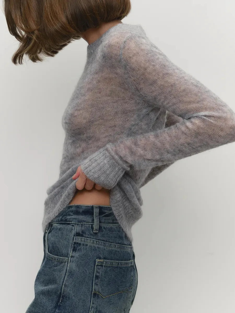 Tanya Womens Crew Neck Knit Sweater