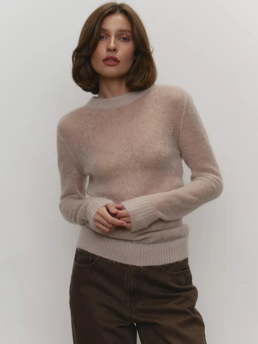 Tanya Womens Crew Neck Knit Sweater