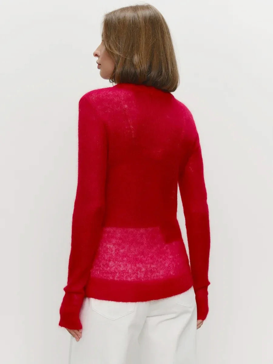 Tanya Womens Crew Neck Knit Sweater