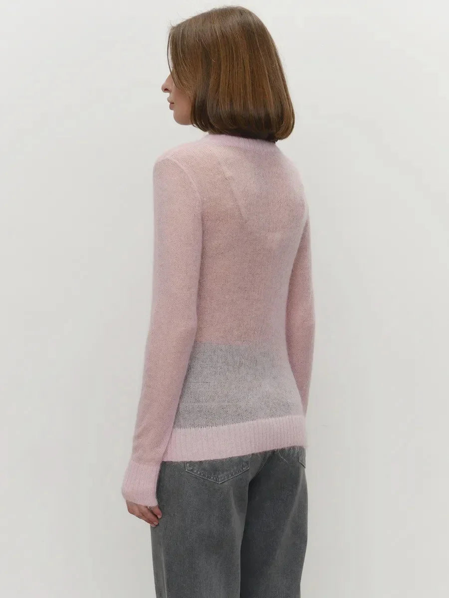 Tanya Womens Crew Neck Knit Sweater