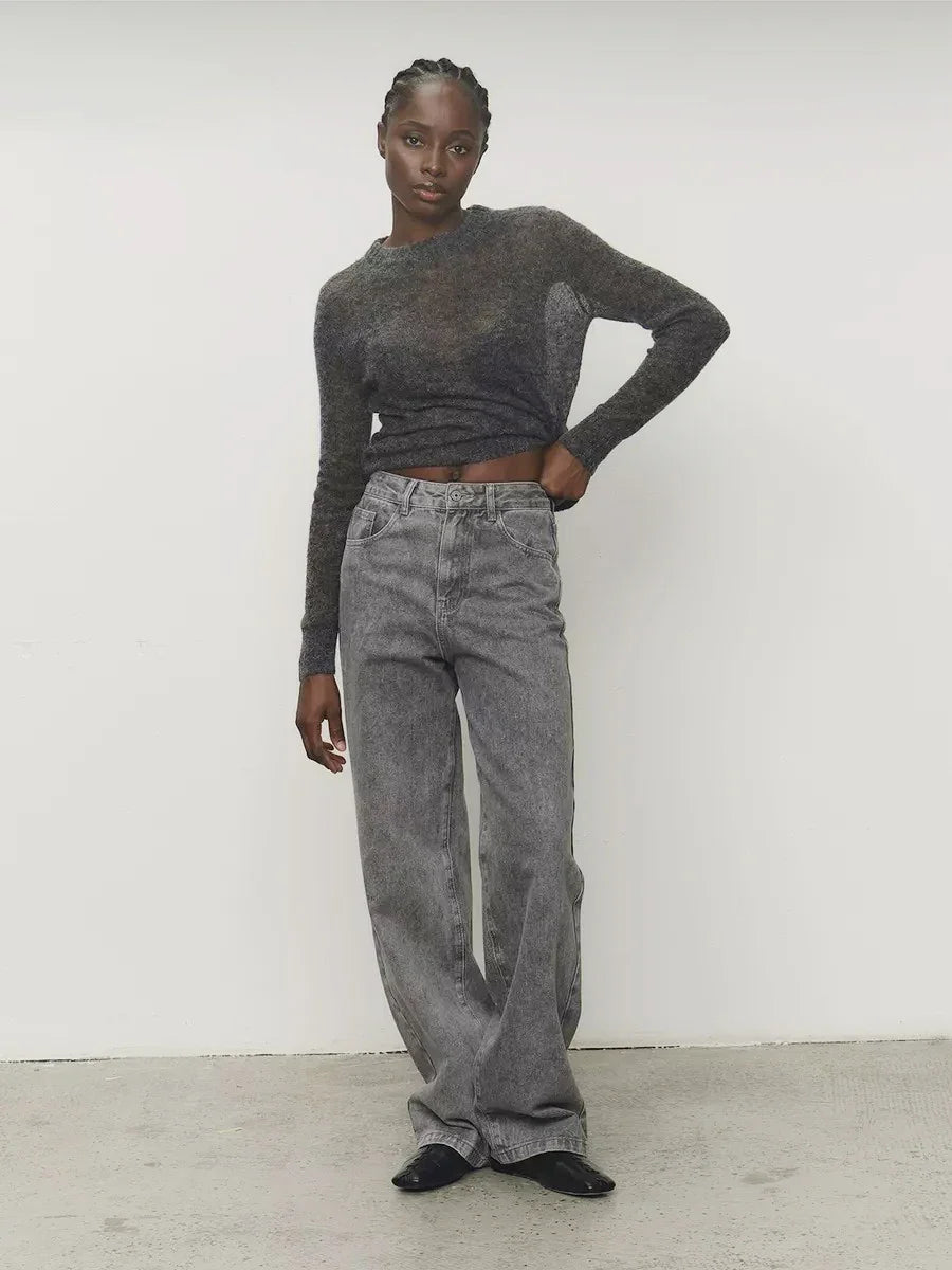 Tanya Womens Crew Neck Knit Sweater