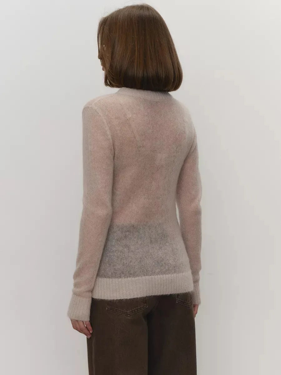 Tanya Womens Crew Neck Knit Sweater