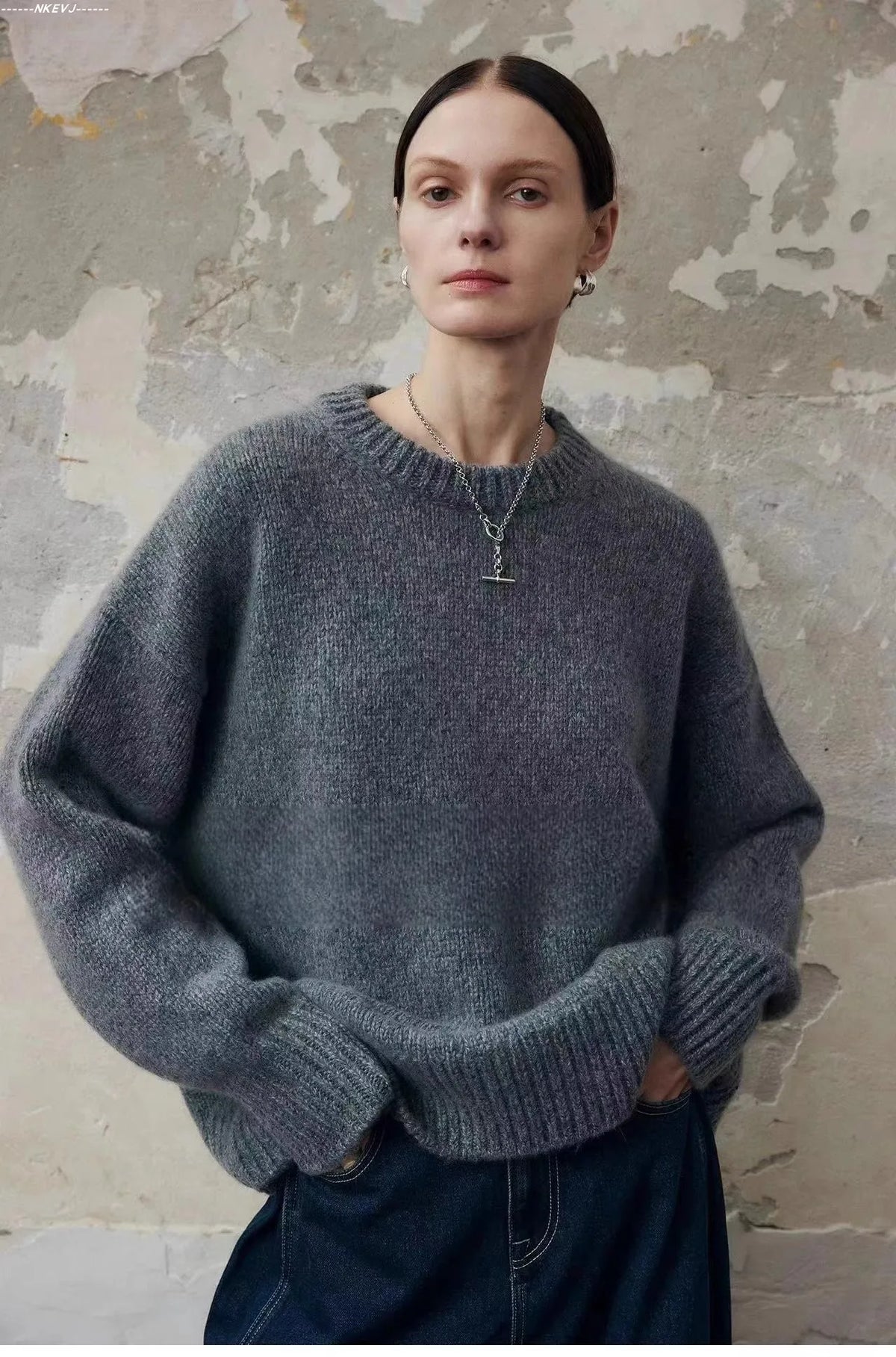 Tracy Womens Pure Cashmere Oversized Sweater