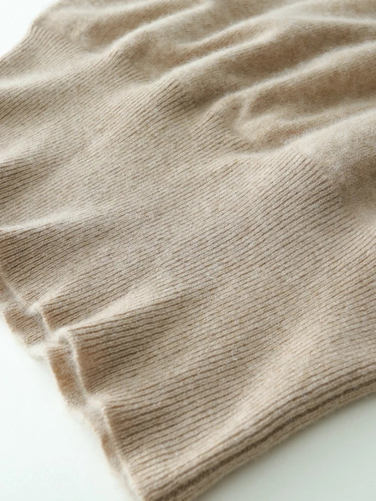 Diana Womens Cashmere Sweater with Crossover Collar