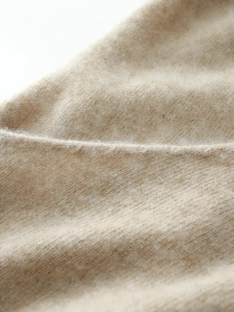 Diana Womens Cashmere Sweater with Crossover Collar