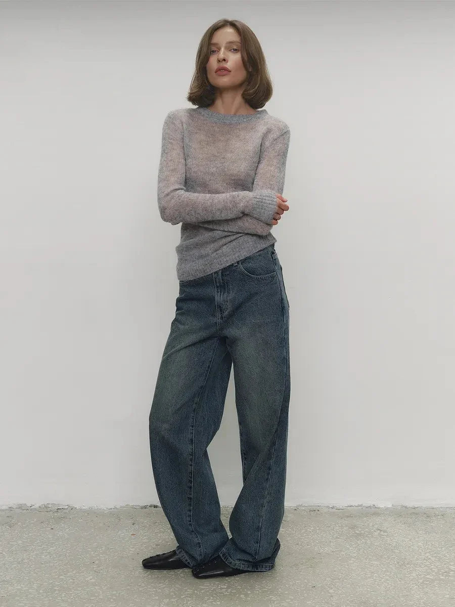 Tanya Womens Crew Neck Knit Sweater