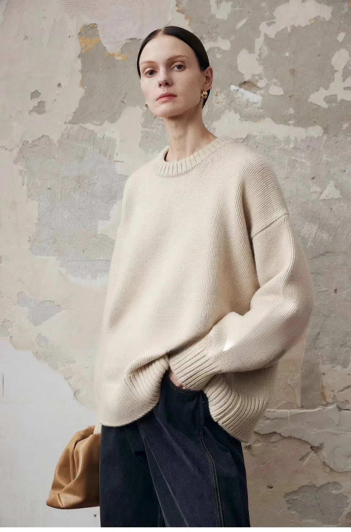 Tracy Womens Pure Cashmere Oversized Sweater