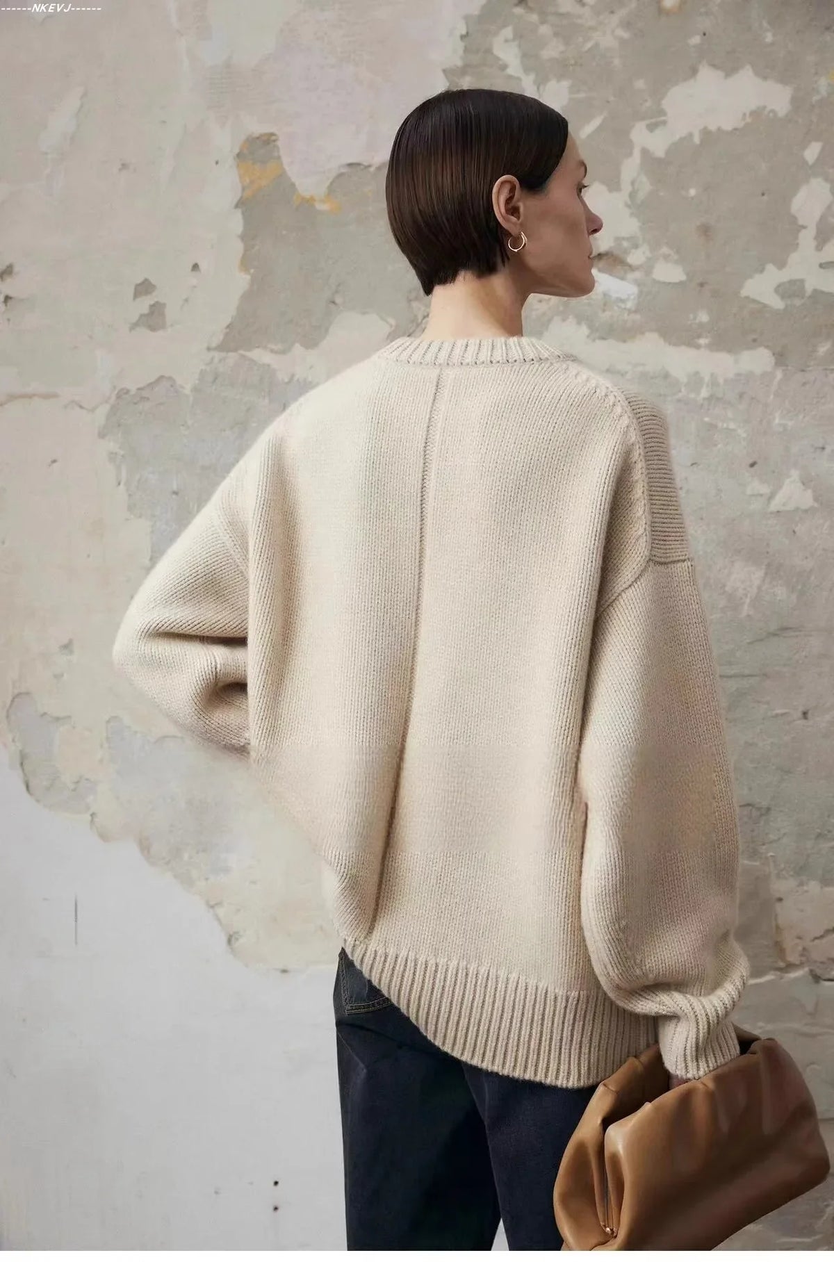 Tracy Womens Pure Cashmere Oversized Sweater