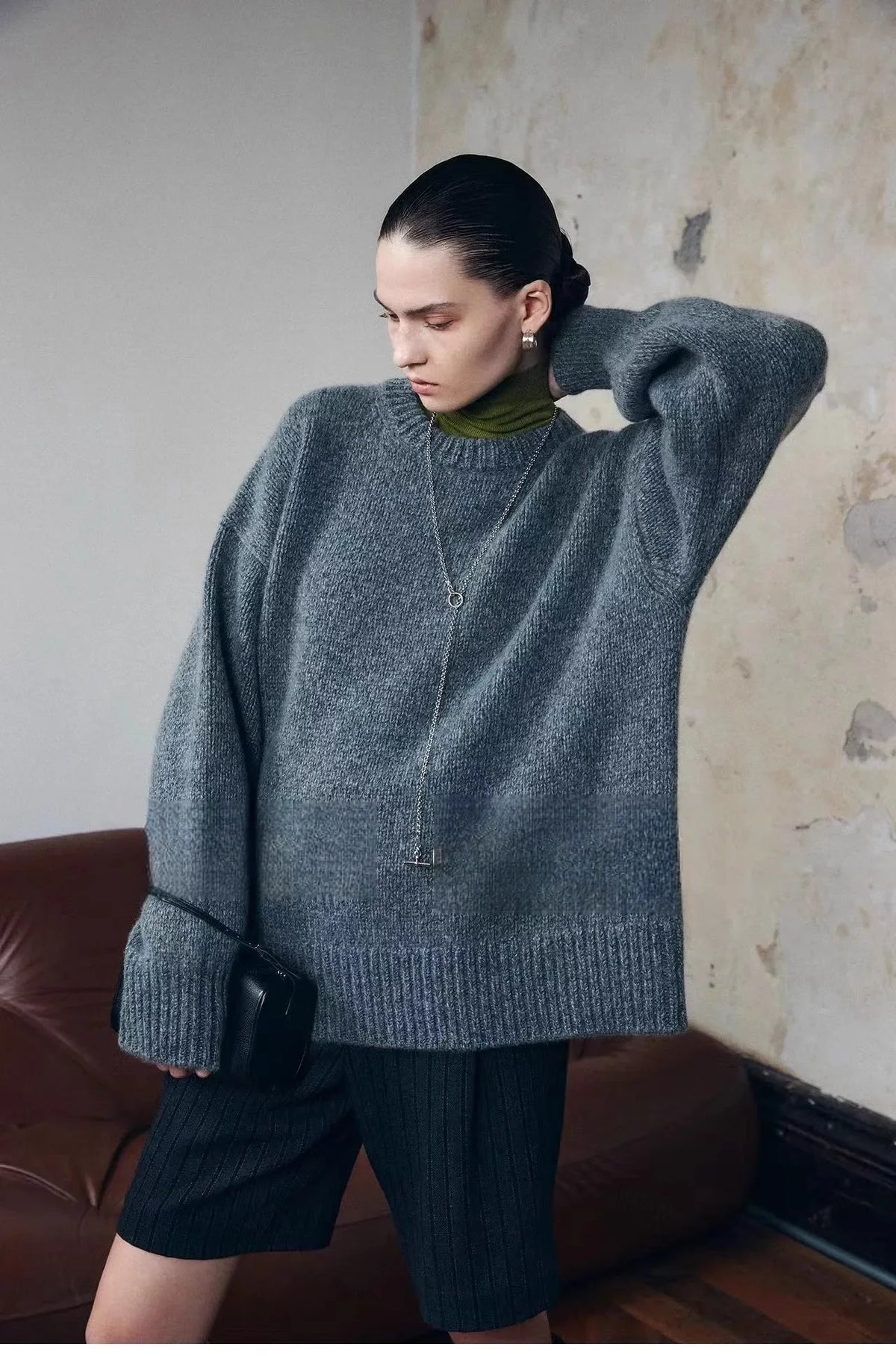 Tracy Womens Pure Cashmere Oversized Sweater