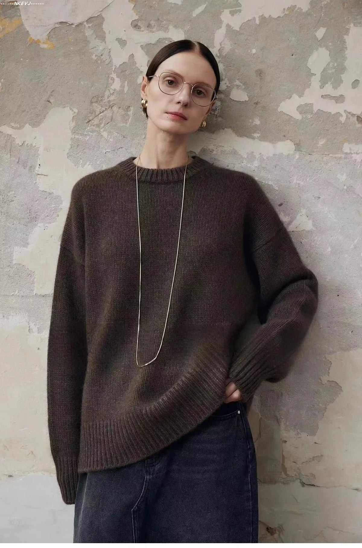 Tracy Womens Pure Cashmere Oversized Sweater