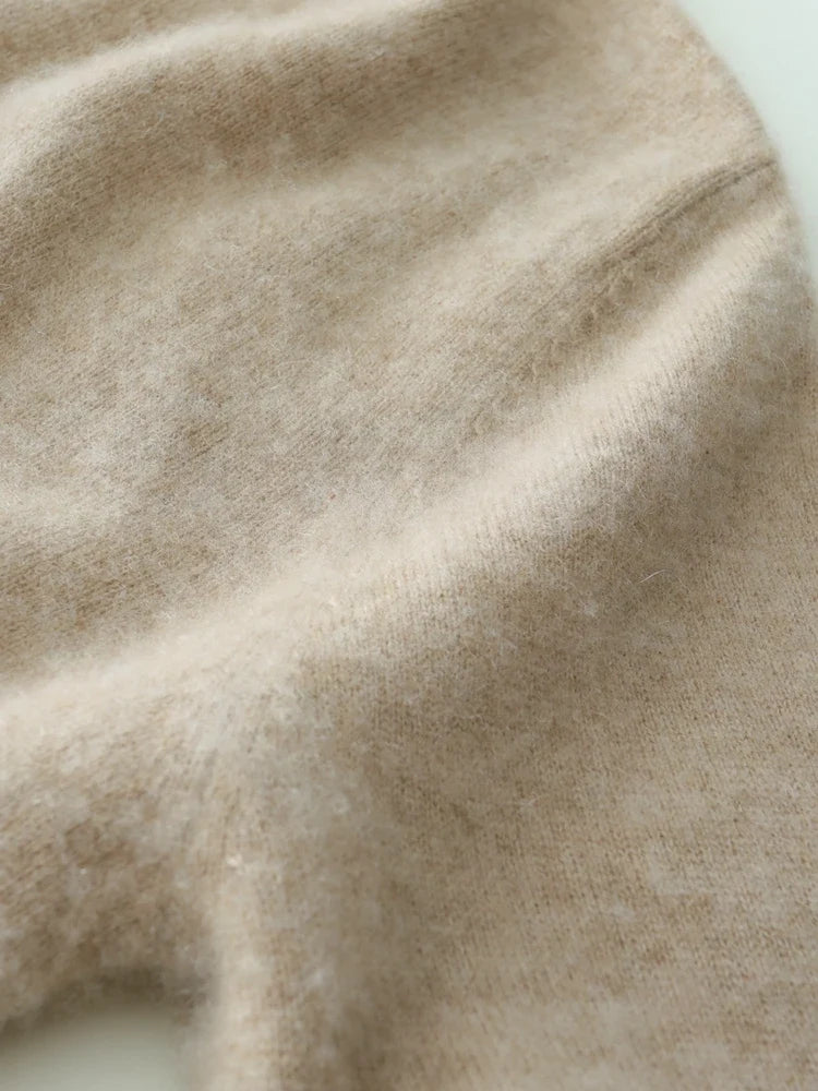 Diana Womens Cashmere Sweater with Crossover Collar