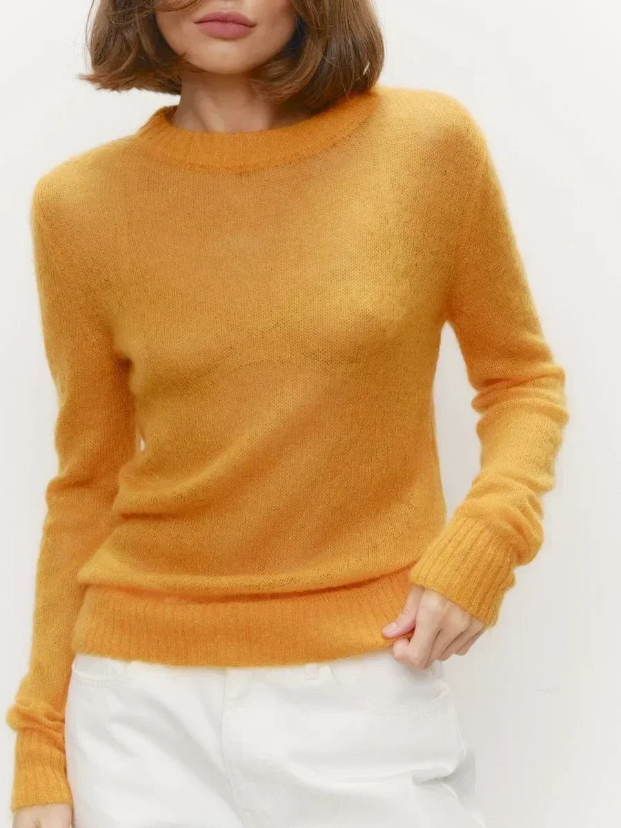 Tanya Womens Crew Neck Knit Sweater