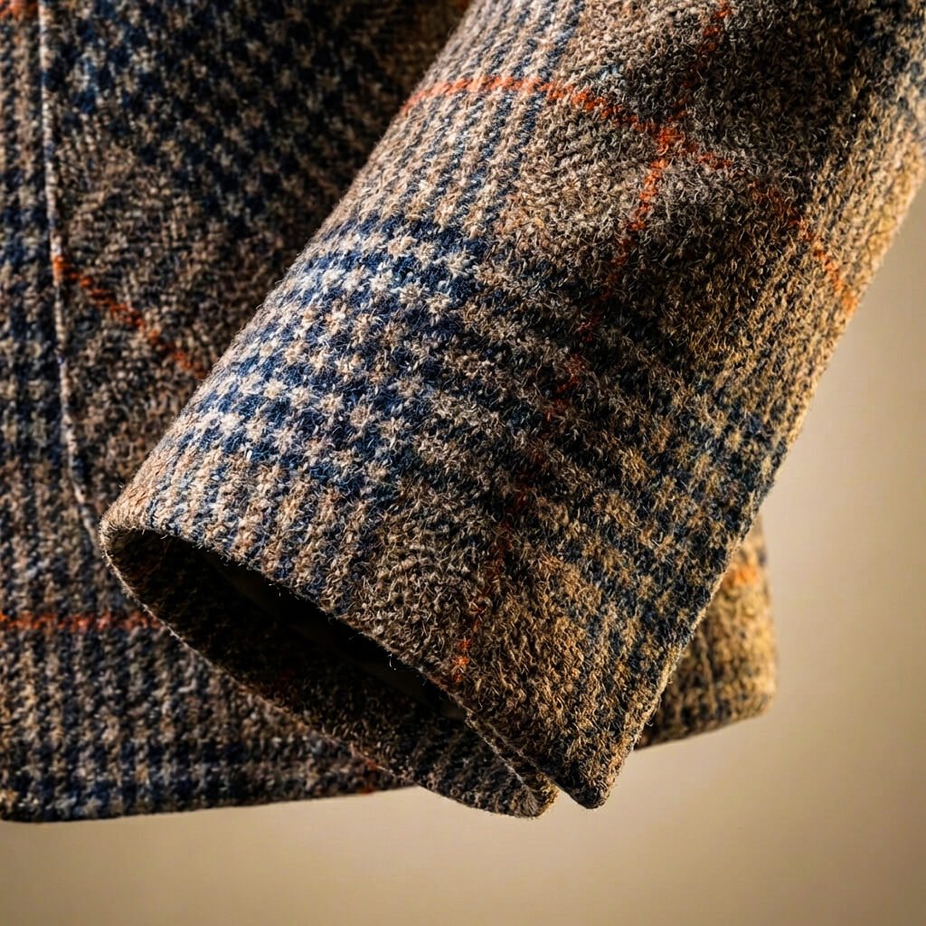 Alexander Mens Houndstooth Wool Blend Blazer
