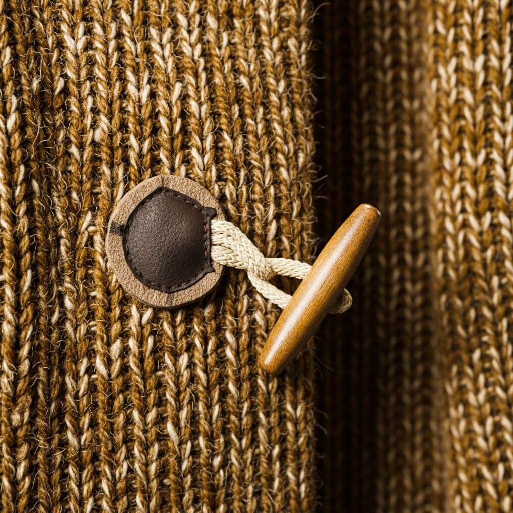 Troy Mens Hooded Wool Blend Knit Cardigan
