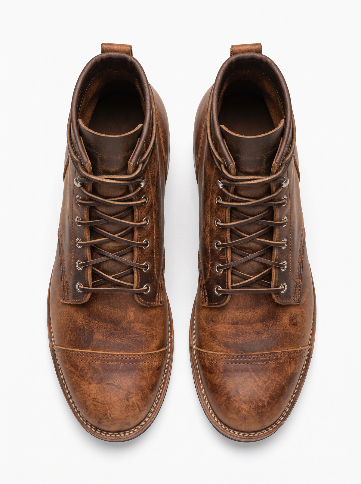 Ravenna Leather Lace-Up Boots