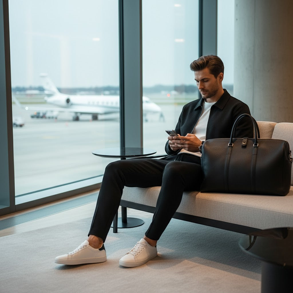 Men's Jacket and Pants Set in Cotton Blend – Slim Fit