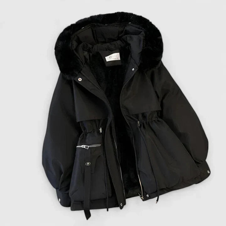 Aya Womens Padded Winter Jacket in Black